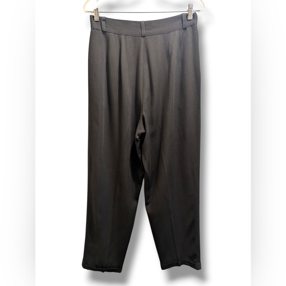 The Limited Dark Olive Dress Pants Trousers High Waist Pleated Wool Blend- 14 - Picture 2 of 11